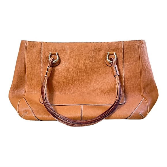 Kate Spade Leather Satchal Tote Multi Strap Handles Tan Classic Basic - Picture 3 of 6